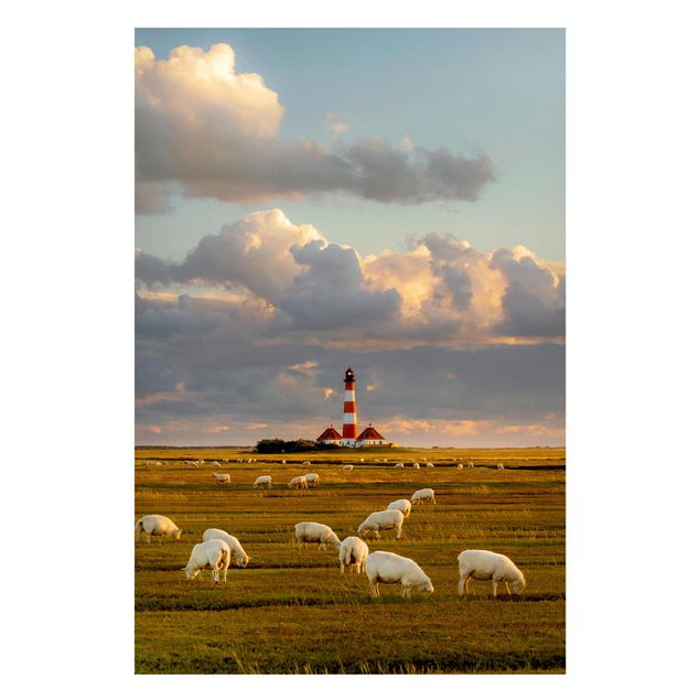 Rainer Mirau Bilder Nordsee Leuchtturm mit Schafsherde