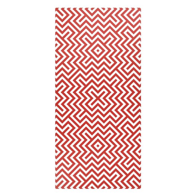 Pattern Design Rotes Geometrisches Streifenmuster