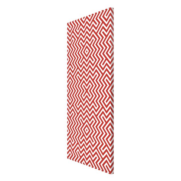 Wandbilder Rotes Geometrisches Streifenmuster
