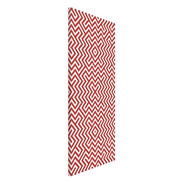 Magnettafeln Muster Rotes Geometrisches Streifenmuster