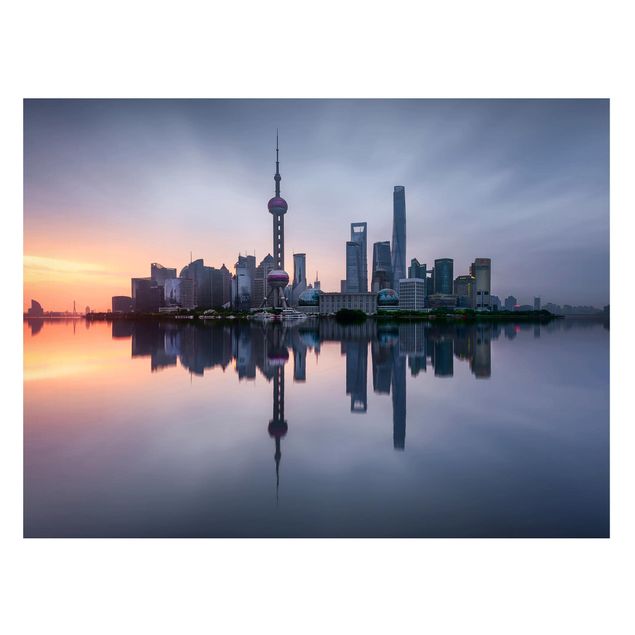 Bilder Shanghai Skyline Morgenstimmung