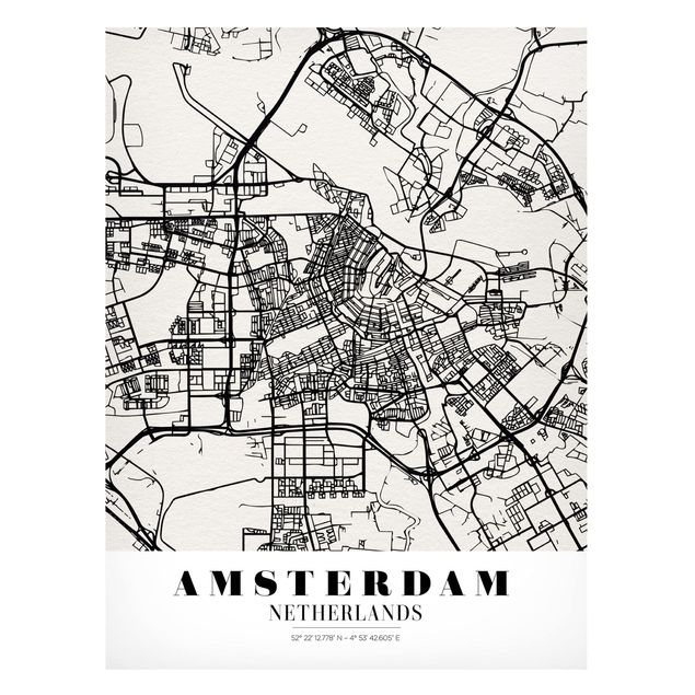 schöne Bilder Stadtplan Amsterdam - Klassik