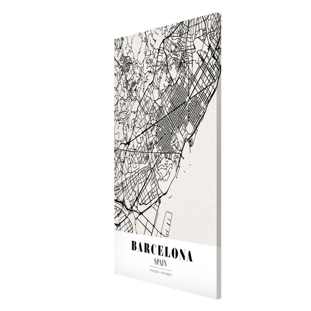 Magnettafel Motiv Stadtplan Barcelona - Klassik