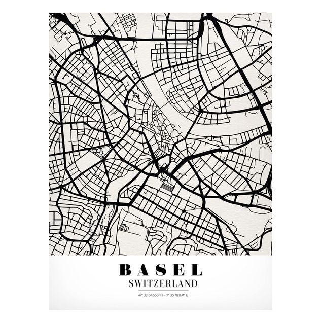 Bilder Stadtplan Basel - Klassik