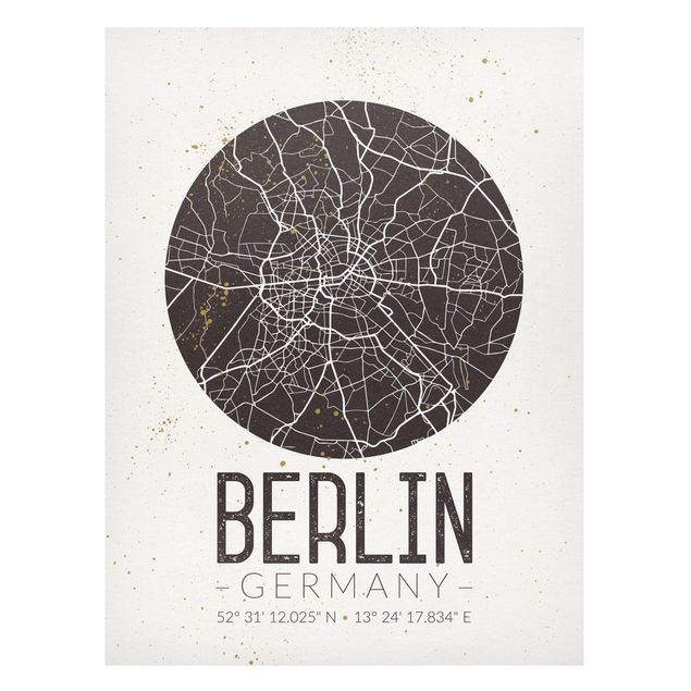 schöne Bilder Stadtplan Berlin - Retro