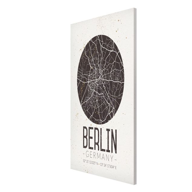 Magnettafel Design Stadtplan Berlin - Retro