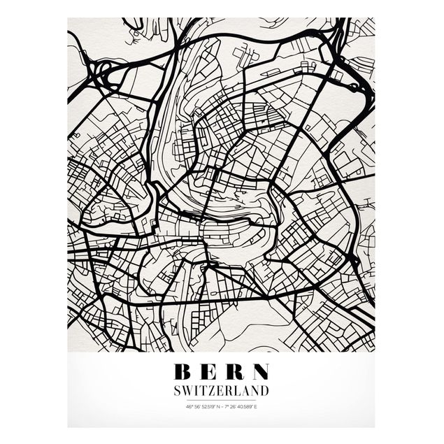 schöne Bilder Stadtplan Bern - Klassik