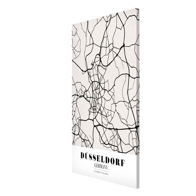 Magnettafel Motiv Stadtplan Düsseldorf - Klassik