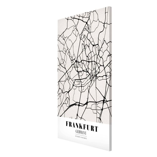 Magnettafel mit Motiv Stadtplan Frankfurt - Klassik