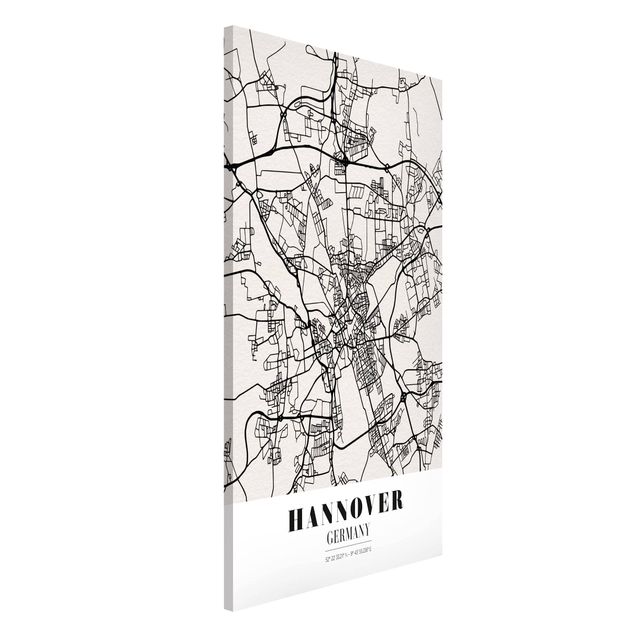 Magnettafel Weltkarte Stadtplan Hannover - Klassik