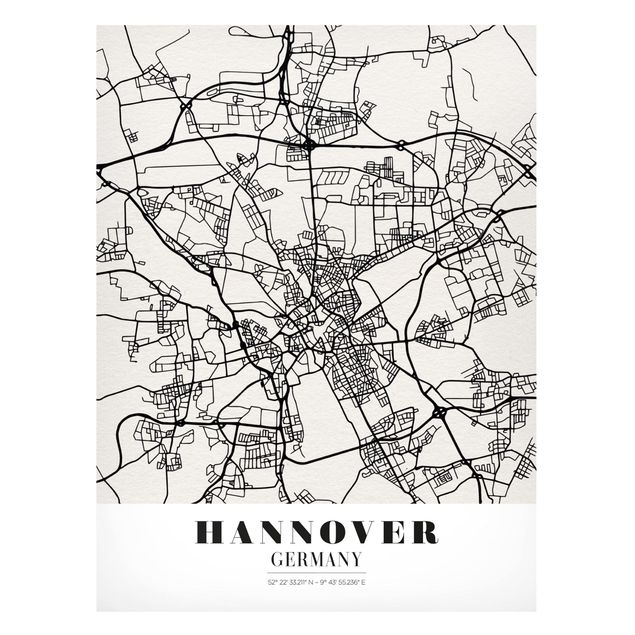 Bilder Stadtplan Hannover - Klassik