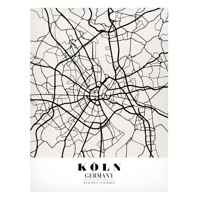 Bilder Stadtplan Köln - Klassik