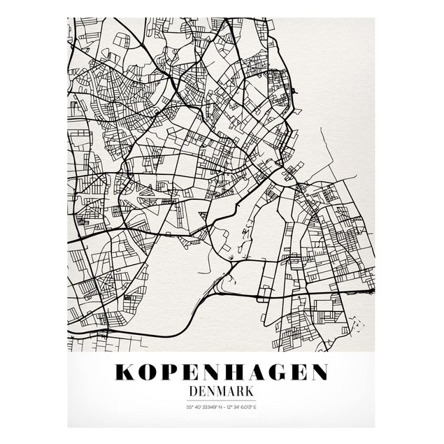 schöne Bilder Stadtplan Kopenhagen - Klassik