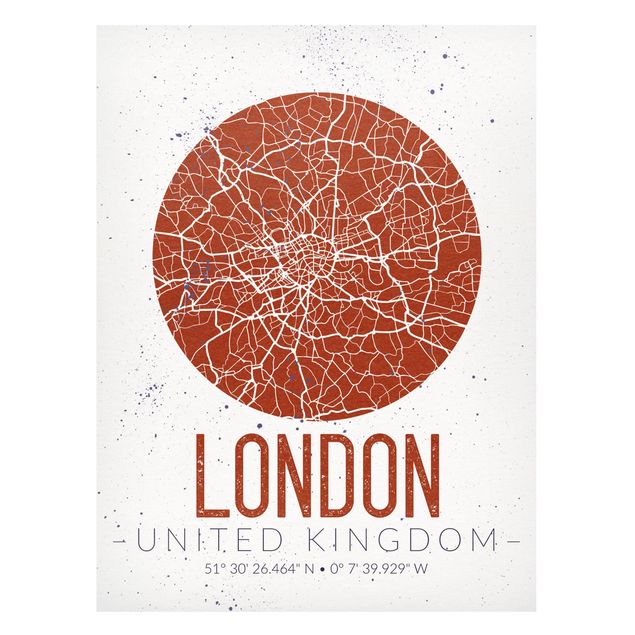 Bilder Stadtplan London - Retro