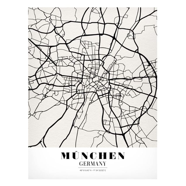 schöne Bilder Stadtplan München - Klassik