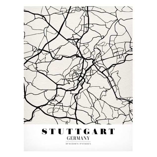 Bilder Stadtplan Stuttgart - Klassik
