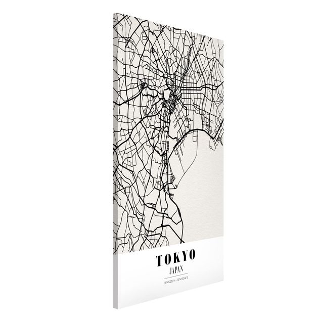 Magnettafel Weltkarte Stadtplan Tokyo - Klassik