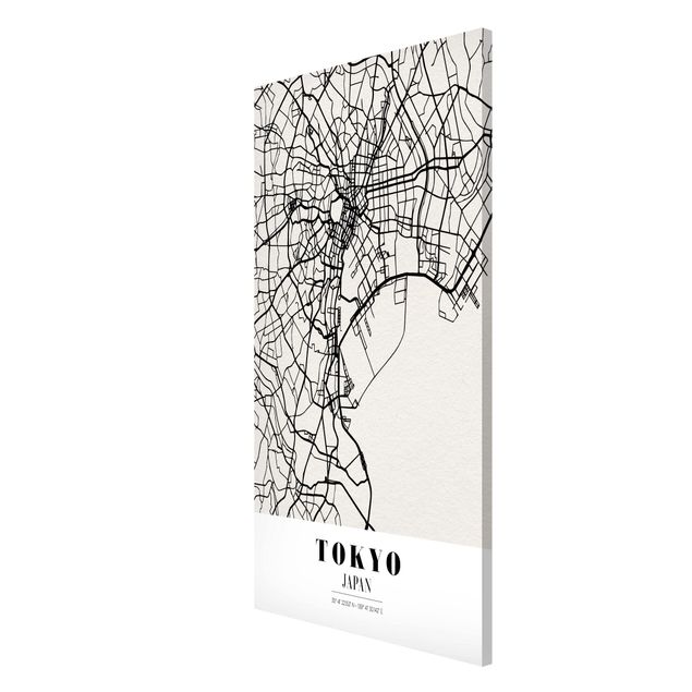 Magnettafel mit Motiv Stadtplan Tokyo - Klassik