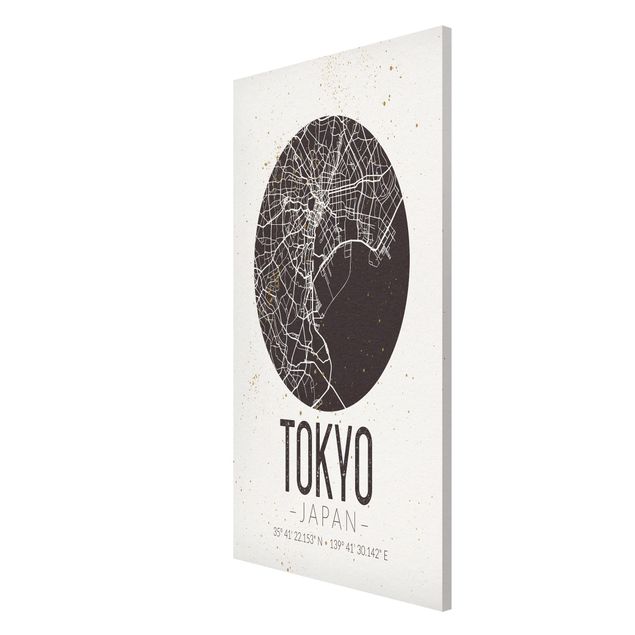 Magnettafel Motiv Stadtplan Tokyo - Retro