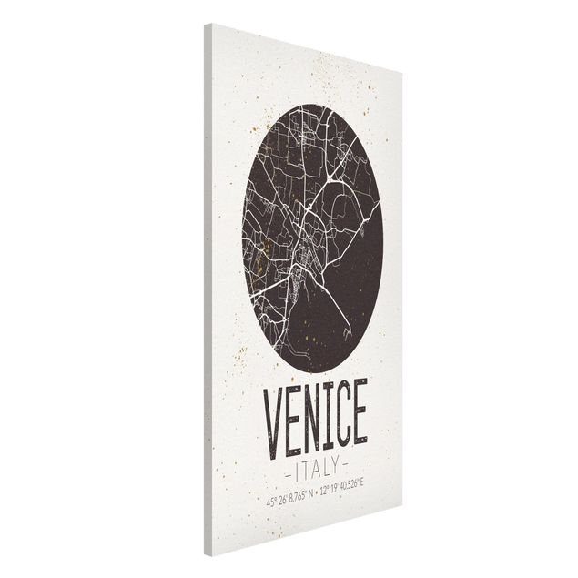 Weltkarte Magnettafel Stadtplan Venice - Retro