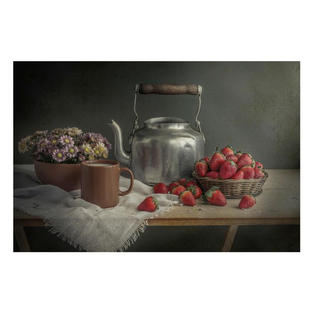 schöne Bilder Stillleben mit Erdbeeren
