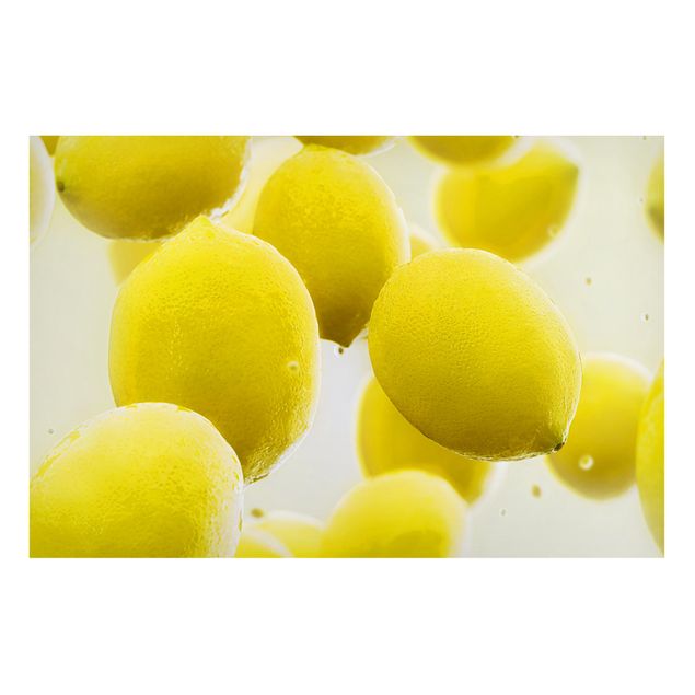 Magnettafel mit Motiv Zitronen im Wasser