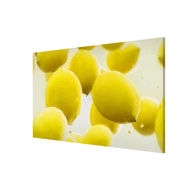 Magnettafel - Zitronen im Wasser - Memoboard Quer