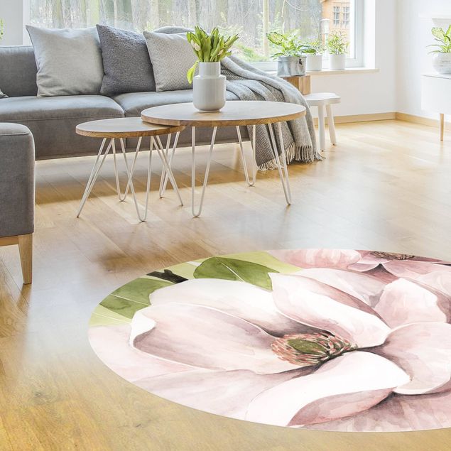 Teppich Blumenmuster Magnolie errötet I