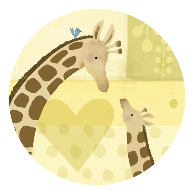 Tapete selbstklebend Mama und ich - Giraffen