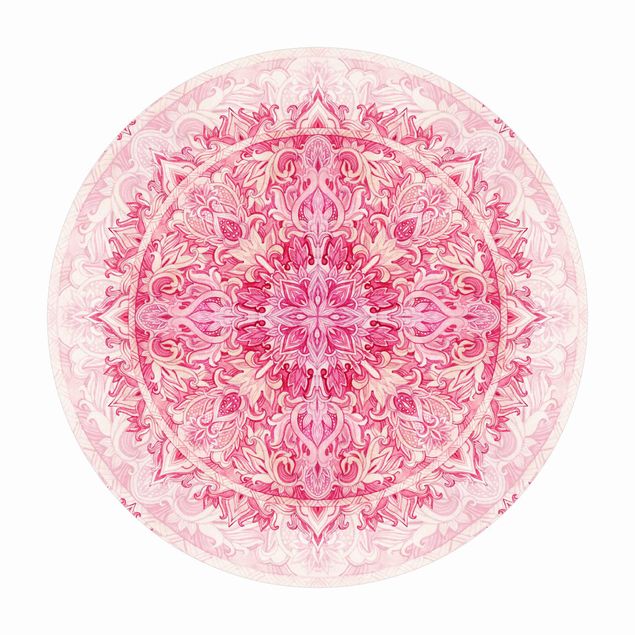Vinyl-Matten Mandala Aquarell Ornament Muster pink