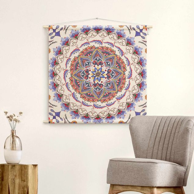 Moderne Wandteppiche Mandala Meditation Pranayama