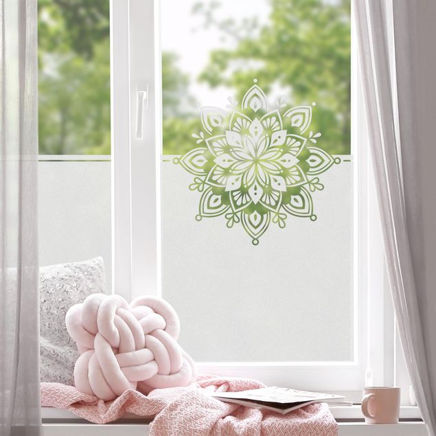 Milchglasfolie Fenster Mandala Ornament Bordüre