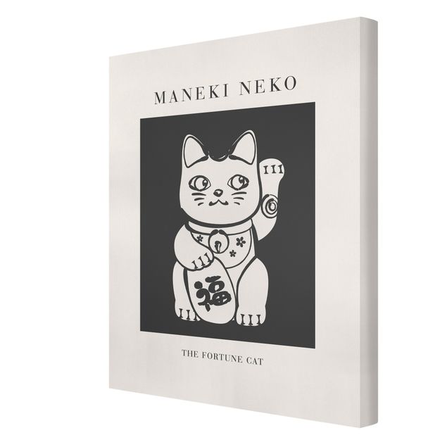 Leinwandbild - Maneki Neko - Die Glückskatze - Hochformat 3:4