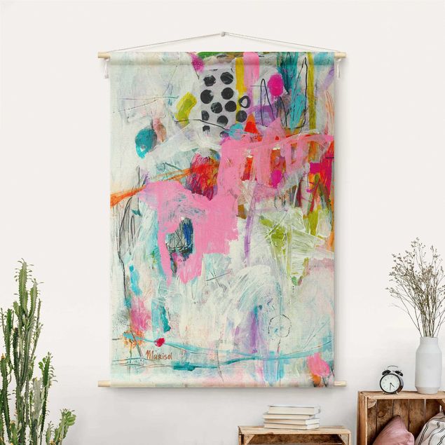 Moderne Wandteppiche Marisol Evora - Liebe für Pink