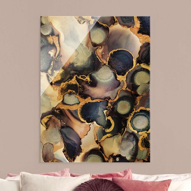 Fredriksson Poster Marmor Aquarell mit Gold