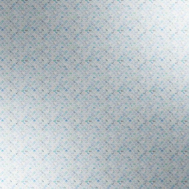 Metallic Tapete  - Marmor Muster Meerblau