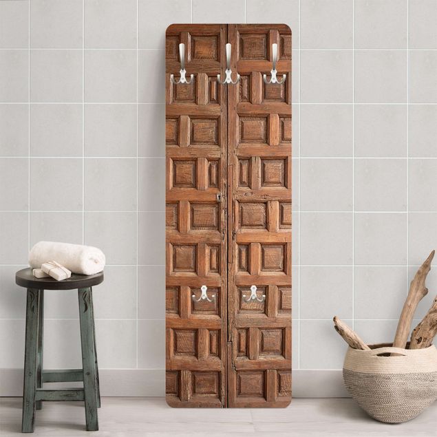 Garderobe in Holzoptik Mediterrane Holztür aus Granada