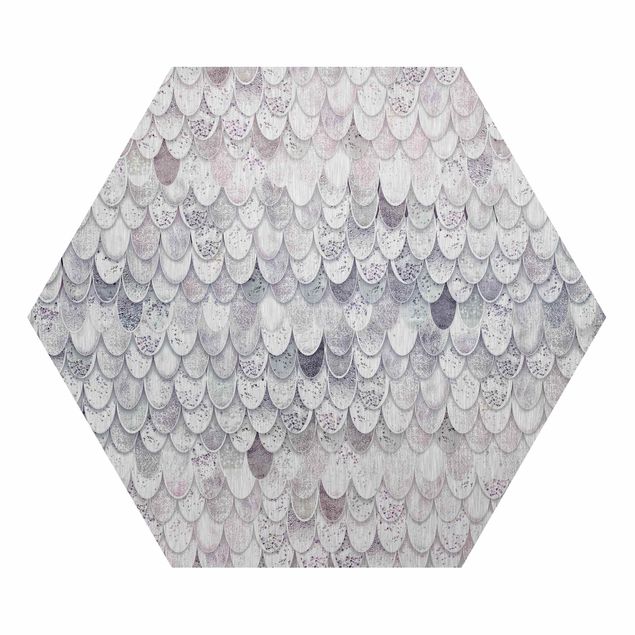 Hexagon Bild Alu-Dibond - Meerjungfrauen Magie