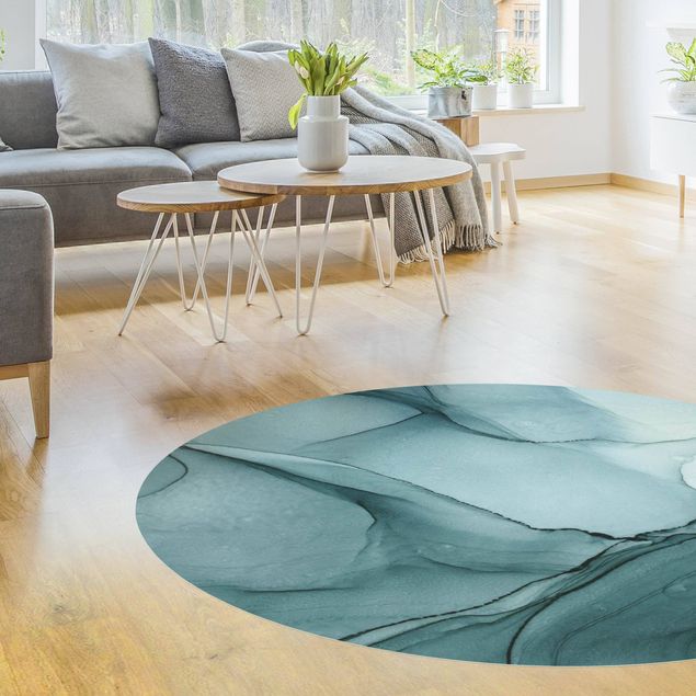 Teppich abstrakt Melierte Blautanne
