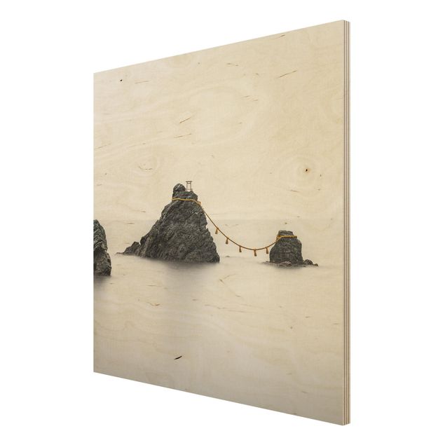 Bilder auf Holz Meoto Iwa - die verheirateten Felsen