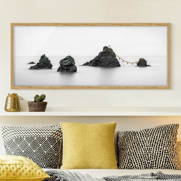 Moderne Bilder mit Rahmen Meoto Iwa - die verheirateten Felsen