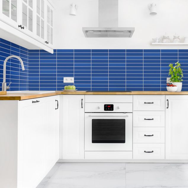 Küchenrückwand - Metro Fliesen - Blau