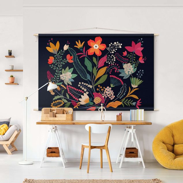 Wandtücher Mexikanische Blumen