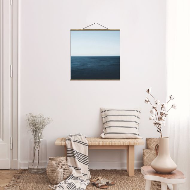Stoffbilder mit Posterleisten Minimalistischer Ozean