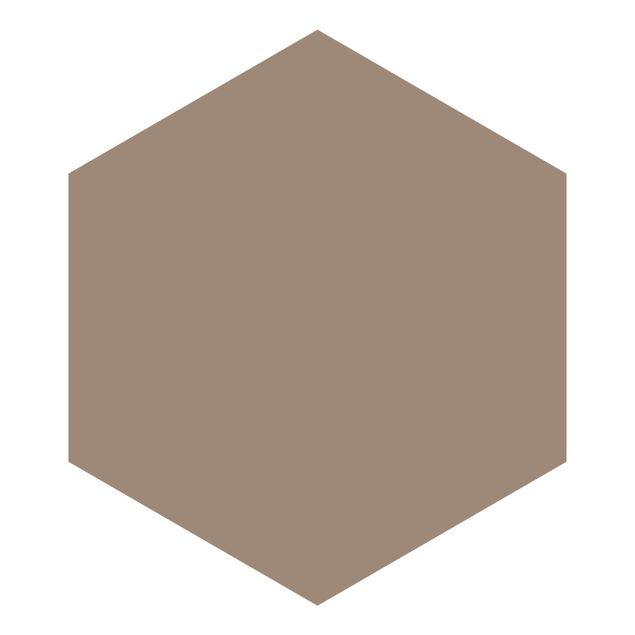 Hexagon Mustertapete selbstklebend - Mocca