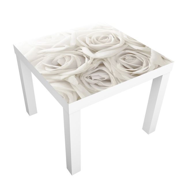 Weiße Rosen Möbelfolie IKEA Lack Tisch kaufen