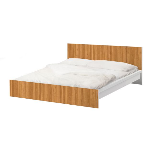 Möbelfolie für IKEA Malm Bett niedrig 160x200cm - Klebefolie Antique Whitewood