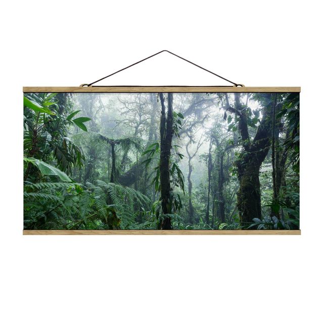 Stoffbild mit Posterleisten - Monteverde Nebelwald - Querformat