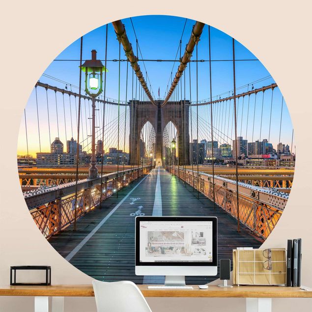 Design Tapeten Morgenblick von der Brooklyn Bridge