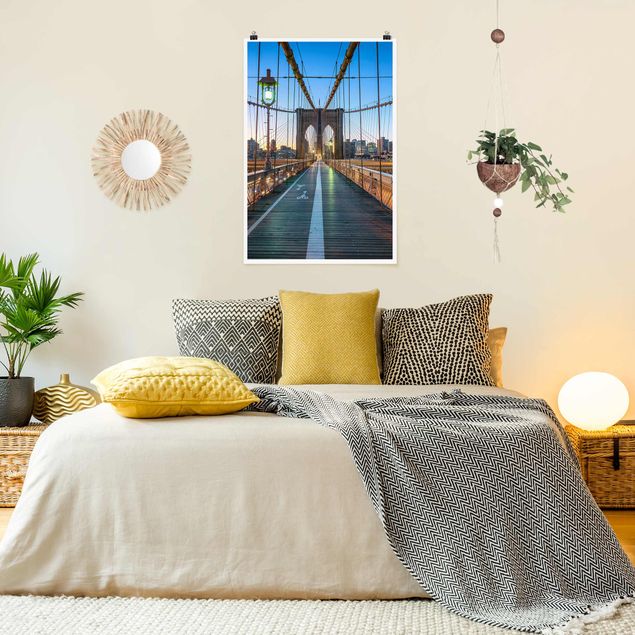 Riesenposter XXL Morgenblick von der Brooklyn Bridge